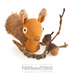 CHIBI Squirrel Acorns Ecureuil Glands Amigurumi Crochet THUMB 2 FROG and TOAD Créations